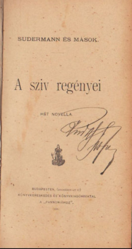 A sz�v reg�nyei- h�t novella