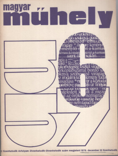 Magyar Mhely 1978 december 15. (16. vf. 56-57. szm)