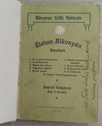 Knyves Tth Klmn - letem Alkonyn - Beszlyek (dediklt)