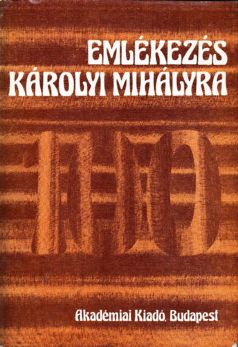 Stier Mikls - Emlkezs Krolyi Mihlyra