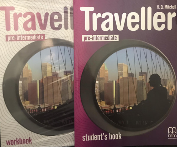 H. Q. Mitchell - Traveller pre-intermediate student's book + workbook + Companion ( CD is benne van. )