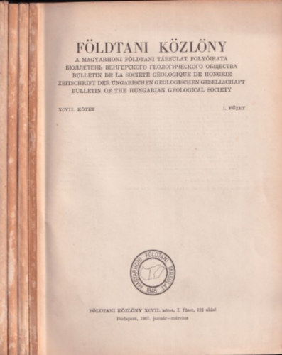 Nemecz Ern - Fldtani Kzlny 1967/1-4. (Teljes vfolyam)