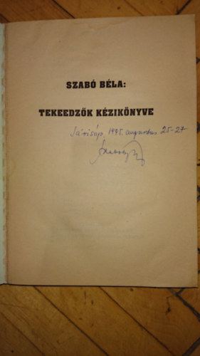 Szabó Béla - Tekeedzők kézikönyve
