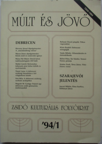 Mlt s jv (zsid kulturlis folyirat 1994/1)