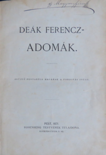 Dek Ferencz-adomk