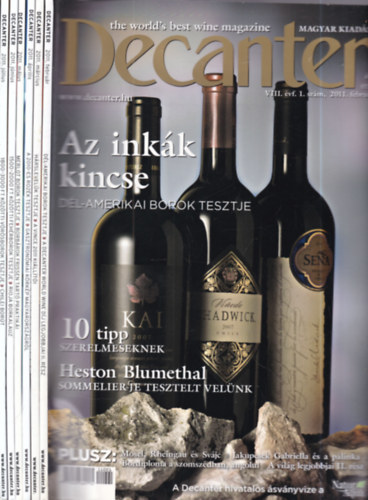 Németh Ágnes (főszerk.) - Decanter magazin 2011. február - július (6 db. lapszám)