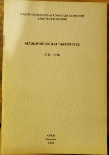 ltalnos iskolai tanknyvek 1945-1948