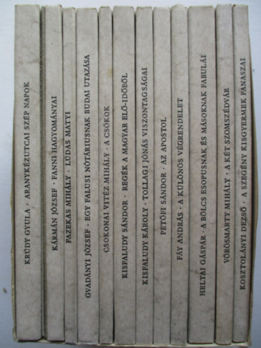 Heltai-F�y-Kr�dy-Kosztol�nyi - Tevan Nyomda �s Kiad� 1913-1943 (12 magyar sz�p�r� m�ve 12 k�tetben)