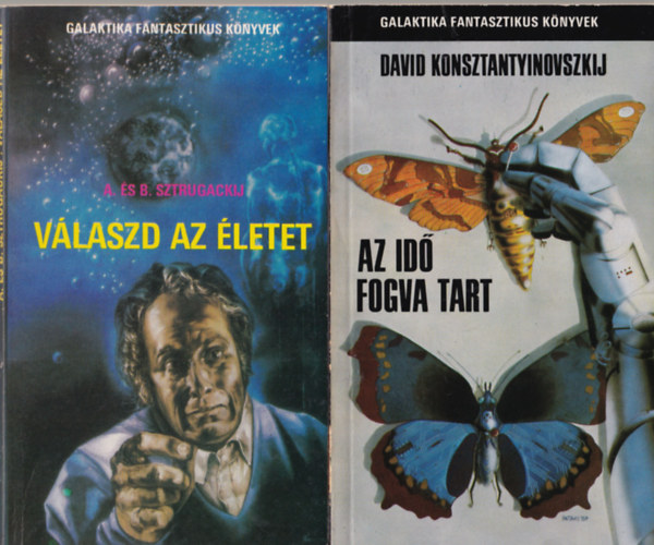Luigi Menghini, A. és B. Sztugackij, David Konsztantyinovszkij Jeremy Taylor - 4 db Galaktika könyv: Az idő fogva tart + Válaszd az életet + A felhőbirodalom + Bolygófalók