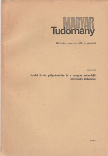 Soós Pál - Szabó Ervin pályakezdése és a magyar századelő kulturális indulásai