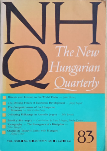 The New Hungarian Quarterly XXII. 83.