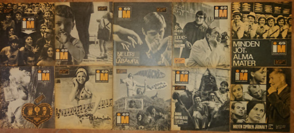 10 lapszám az Ifjúsági Magazin 1969-es évfolyamából: január, február, március, április, május, június, július, augusztus, szeptember, november