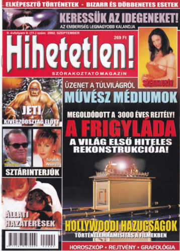 Hihetetlen! magazin II. vfolyam 9. (11.) szm 2002. szeptember