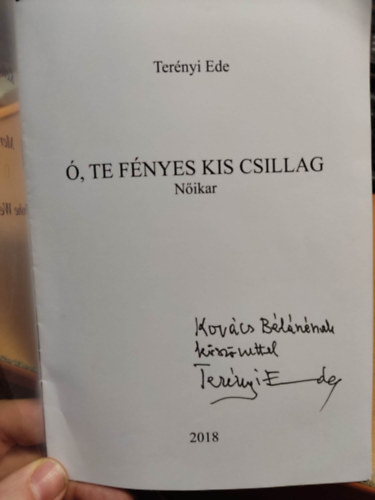 Ter�nyi Ede - �, te f�nyes kis csillag - N�ikar