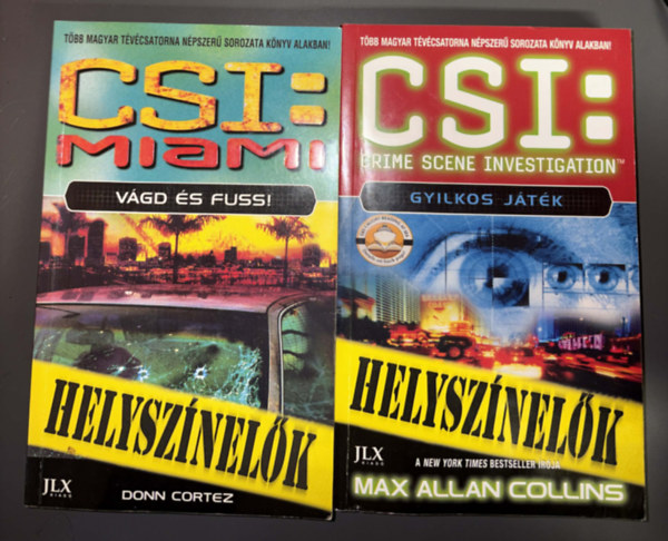 Donn Cortez Max Allen Collins - 2 db. CSI Helysz�nel�k k�nyv: Gyilkos j�t�k + V�gd �s fuss!