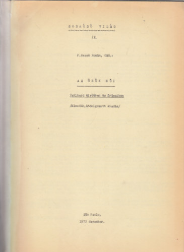 P. Rezek Rom�n  (ford.) - Az �r�k n�i Teilhard �let�ben �s �r�saiban - K�zirat (P. Rezek Rom�n ford�t�sa)