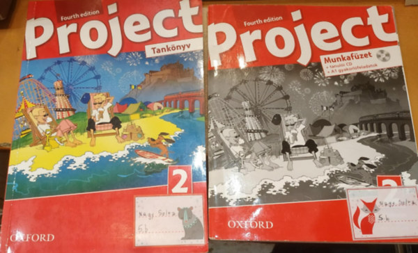 Rod Fricker, Elekes Katalin Tom Hutchinson - 2 db Project 2 Fourth Edition: Tankönyv (OX-4022620) + Munkafüzet (OX-4764919)