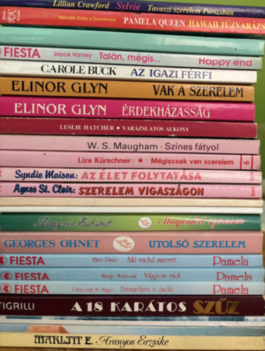 Pamela Queen, Joyce Varney, Carole Buck, Elinor Glyn, Leslie Hatcher, W.S. Maugham, Liza K�rschner, Sydnie Maison, Agnes St. Clair, Atte Basile, Dorothy Daniels Lillian Crawford - 23 db romantikus reg�ny
