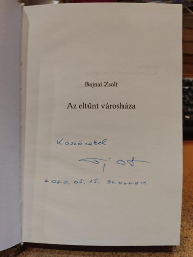 Bajnai Zsolt - Az elt�nt v�rosh�za
