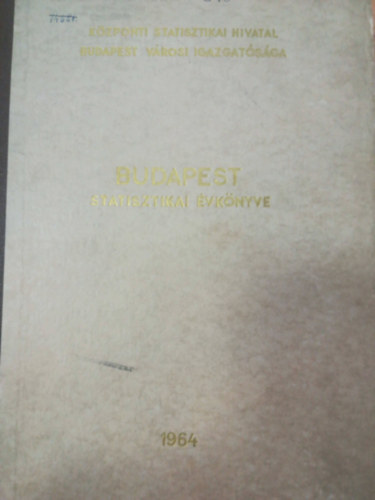 Budapest statisztikai évkönyve 1964