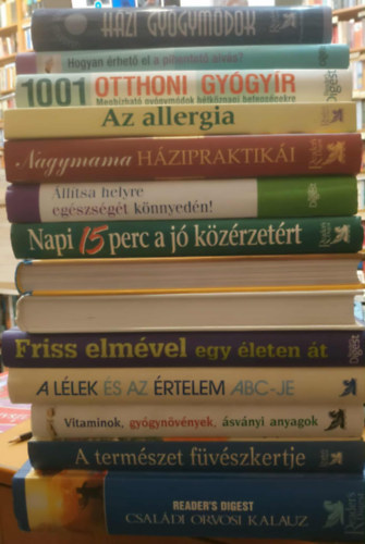 Reader's Digest vál. - 14 db Gyógyászat, természetgyógyászat: A természet füvészkertje; Vitaminok, gyógynövények, ásványi anyagok; Családi orvosi kalauz; Friss elmével egy életen át; A lélek és az értelem ABC-je; Szakorvosi tanácsadó (Házi gyógymód