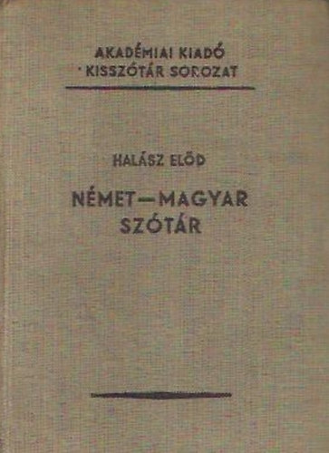 Hal�sz El�d - N�met-magyar sz�t�r