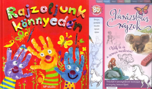 Kate Ashforth - 2 db rajzknyv kezd mvszeknek: Varzslatos rajzok - Vlj te is a ceruza mesterv! + Rajzoljunk knnyedn