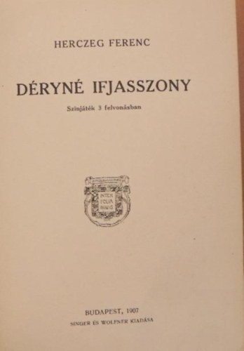 Herczeg Ferenc - Dryn ifjasszony