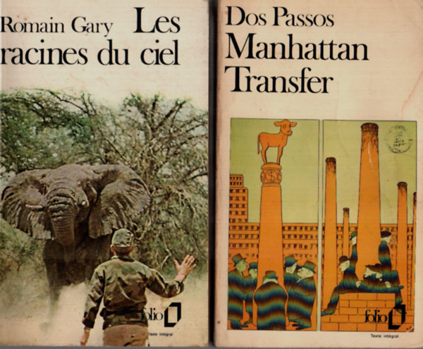 Romain Gary John Dos Passos - 2 db Francia regény együtt: Manhattan Transfer, Les racines du ciel.