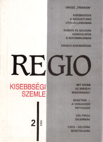 Szarka Lszl szerk. - Regio - Kisebbsgi Szemle 1993/2