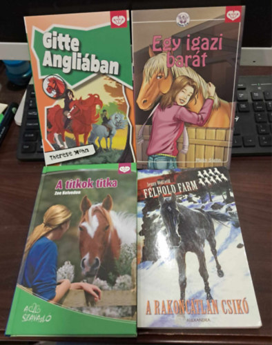 Zoe Kelvedon, Therese Mohn, Malin Stehn Jenny Oldfield - 4 db-os KNYVMENT AJNLAT, lovas knyvcsomag: Egy igazi bart+Gitte Angliban+A titkok titka+Flhold farm