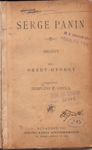 Ohnet György - Serge Panin