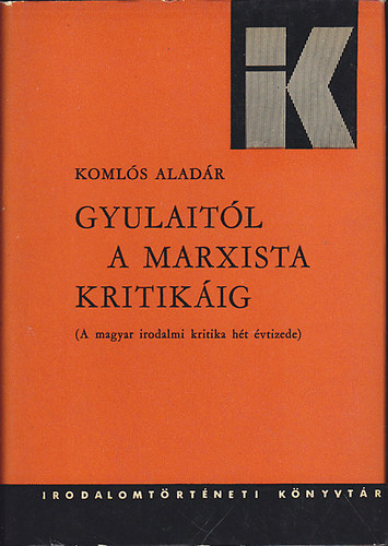Koml�s Alad�r - Gyulait�l a marxista kritik�ig (A magyar irodalmi kritika h�t �vtizede) (Irodalomt�rt�neti K�nyvt�r 18.)