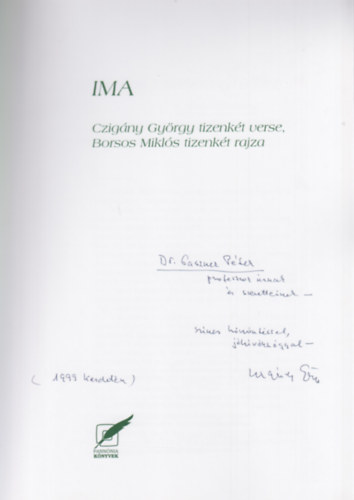 Borsos Miklós Czigány György - Ima (Dedikált)