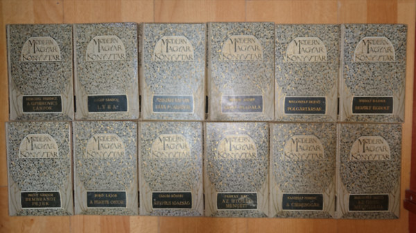 Farkas Pál, Tábori Róbert, Bíró Lajos, Bródy Sándor, Malonyay Dezső, Buday Barna, Herczeg Ferencz, Mikszáth Kálmán, Hevesi József Kanizsay Ferenc - 12 kötet a Moddern Magyar Könyvtárból: Eros diadala, Páva varjúval, Polgártársak, Lyra, A Gyurkovics lányok, Derült égbolt, Az öreg méltósága, Rembrandt fejek, A fekete ostor, Kétféle igazság, Az utolsó menüett, A cserebogár