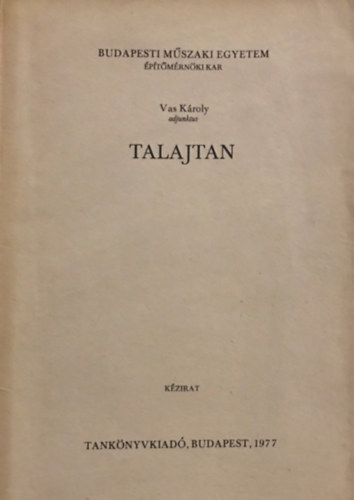 Vas Kroly - Talajtan
