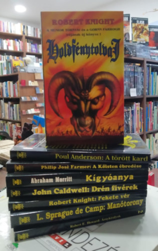 Robert Knight, Robert E. Howard John Caldwell - 8 db-os KNYVMENT AJNLAT, fantasy: rnykirlyok+Mantorony+Fekete vr+Drn fivrek+Kgyanya+A Kisten bredse+A trtt kard+Holdfnytolvaj