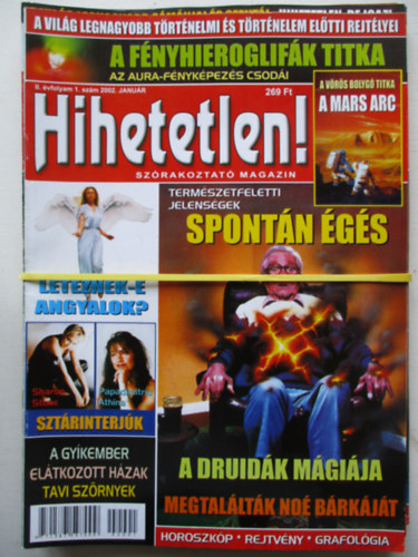 Tbb szerz - Hihetetlen! magazin 2002. II. vfolyam1-12. (teljes vfolyam, lapszmonknt)