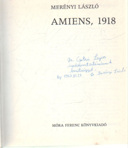 Mer�nyi L�szl� - Amiens 1918
