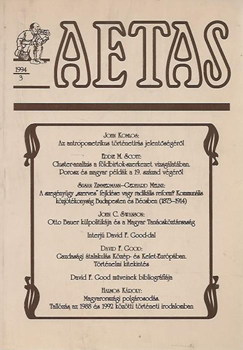 Tomka Bla (szerk.) - Aetas - Trtnettudomnyi Folyirat (1994-3)