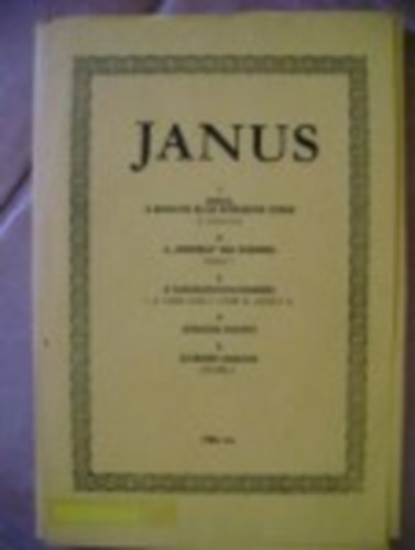 Bkay-Kengyel-Szcs-Veress  (szerk.) - Janus 1986. sz I-V. fzet