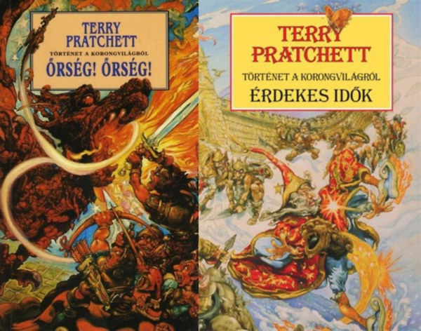 2 db k�nyv a Korongvil�g  sorozatb�l: �rs�g! �rs�g!  + �rdekes id�k