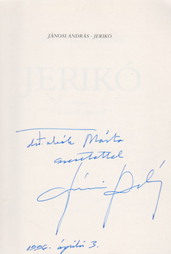 Jánosi András - Jerikó (Dedikált!)
