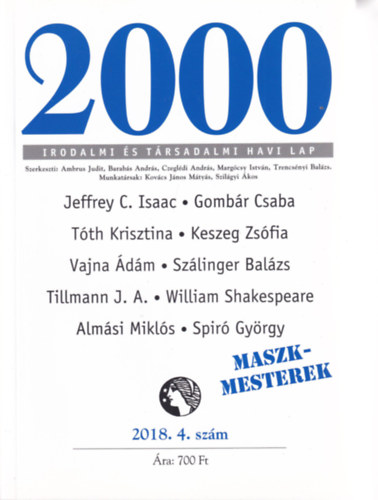 2000 Irodalmi �s T�rsadalmi Havi Lap - 2018. 4. sz�m