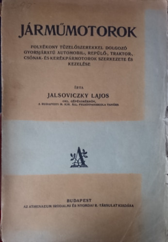 Jalsoviczky Lajos - Jrmmotorok