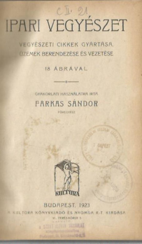 Farkas Sndor - Tuds s gyakorlat I. - Ipari vegyszet