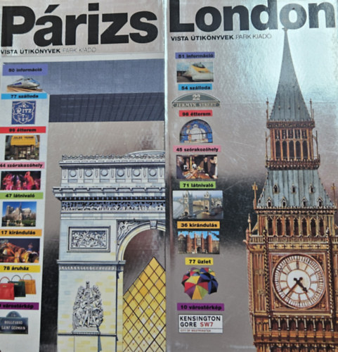 2 db Vista �tik�nyv: London + P�rizs
