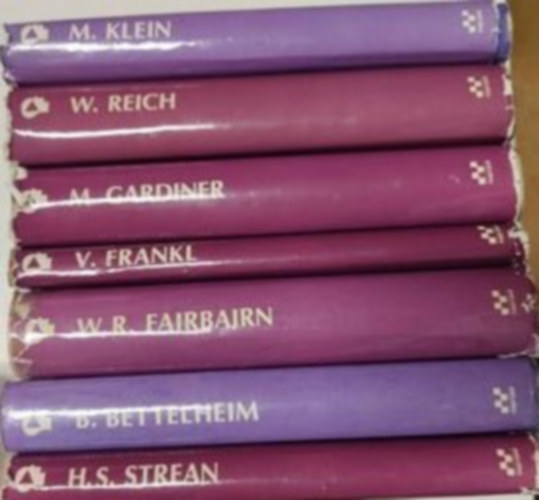 Biblioteka Psiha 7 ktete horvt nyelven (M. Klein, W. Reich, M. Gardiner, V. Frankl, W.R. Fairbairn, B. Bettelheim, H.S. Strean)