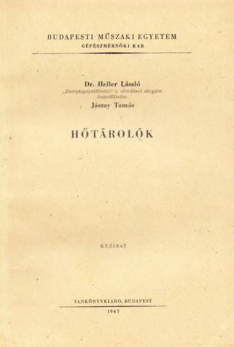 J�szay Tam�s  (szerk.) - H�t�rol�k