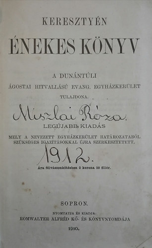 Keresztyn nekes Knyv